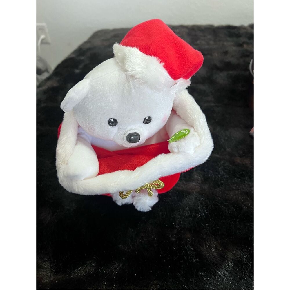 Christmas Plush Animated Interactive 9" Peek a Boo Polar Bear
